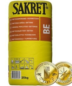 Grindų paklotas-betonas SAKRET BE 25kg arba 40kg